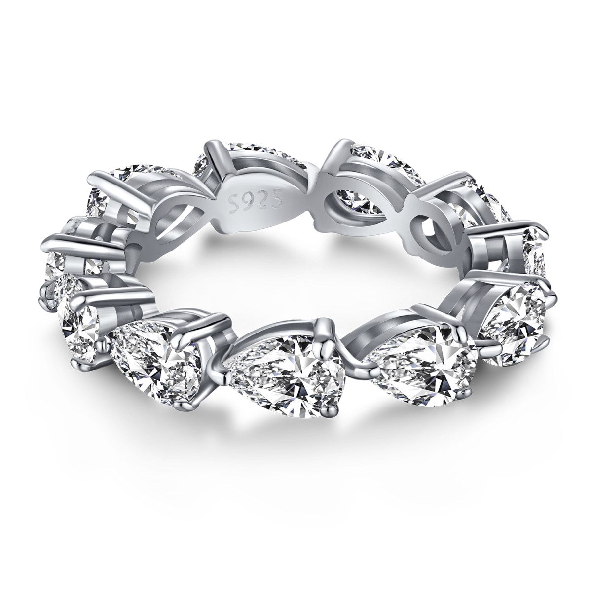 [AURORA]Exquisite Pear Cut Tennis Ring