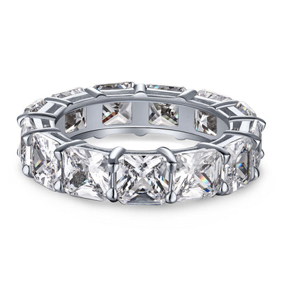 [Aurora]Elegant Princess Cut Tennis Ring
