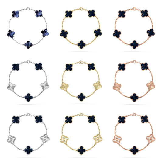 [AURORA]CLOVER 5 MOTIF PIETERSITE BRACELET COLLECTION