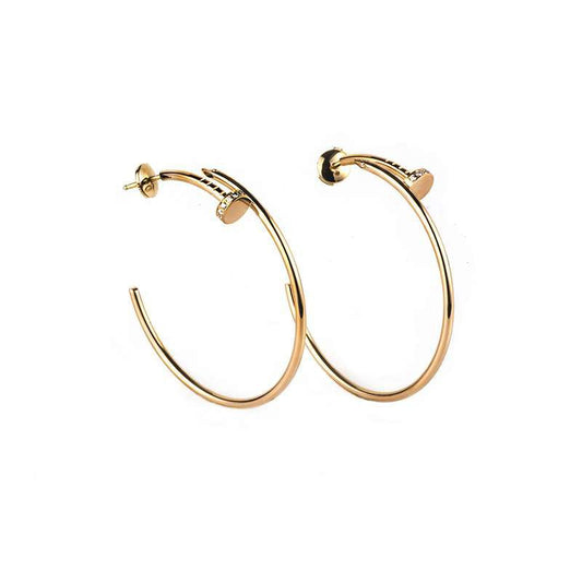 [Aurora]JUSTE EARRINGS GOLD DIAMONDS 1.8MM