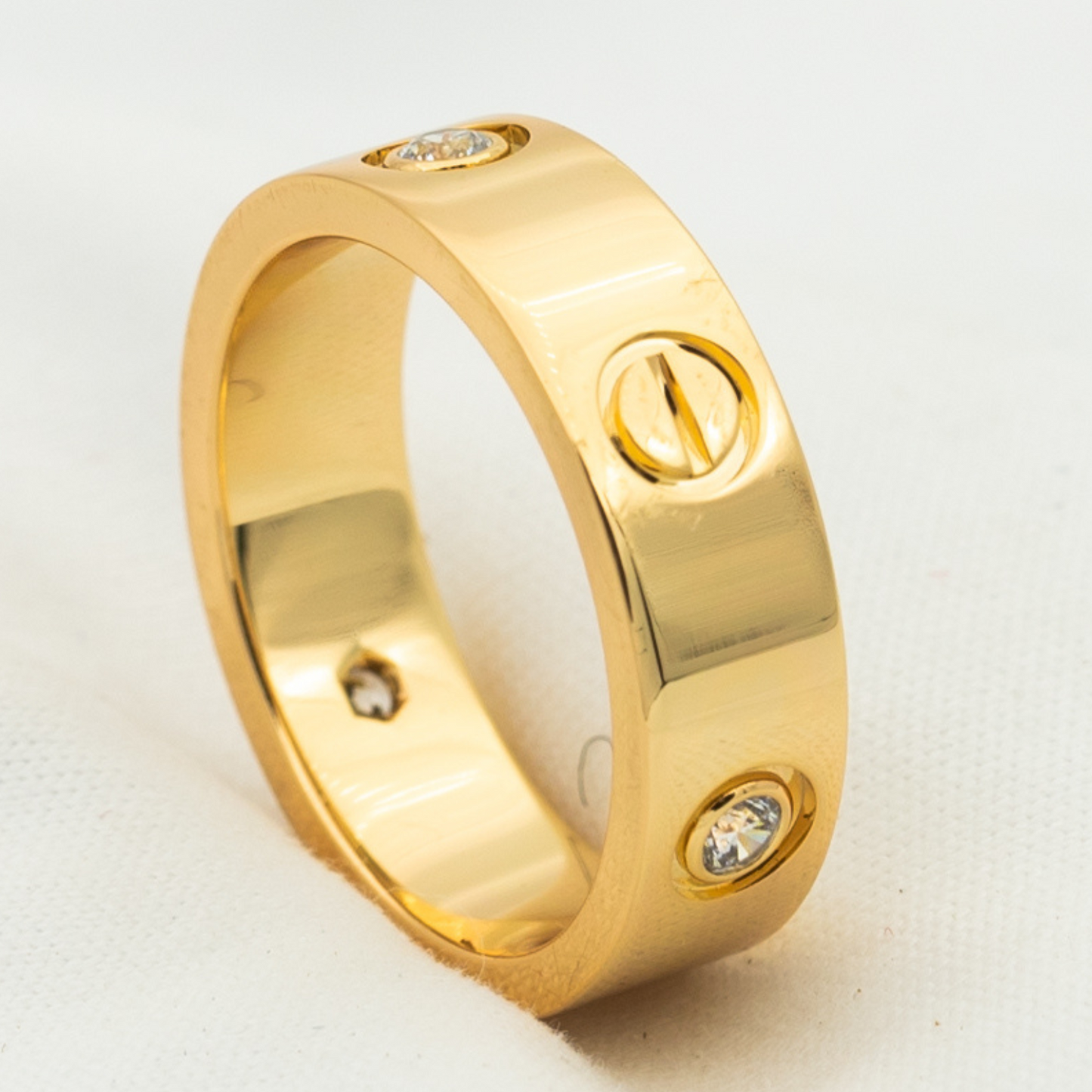 [AURORA] LIEBESRING 5,5 MM 3 DIAMANTEN ROTGOLD