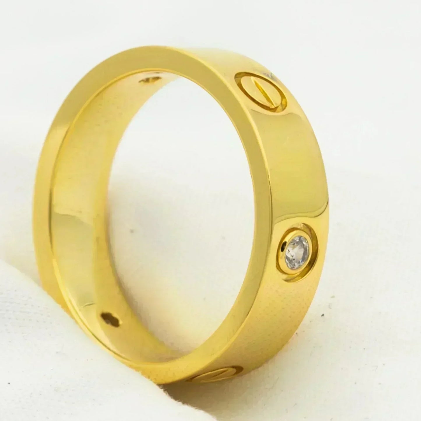 [AURORA]LIEBESRING 5,5 MM 3 DIAMANTEN GOLD