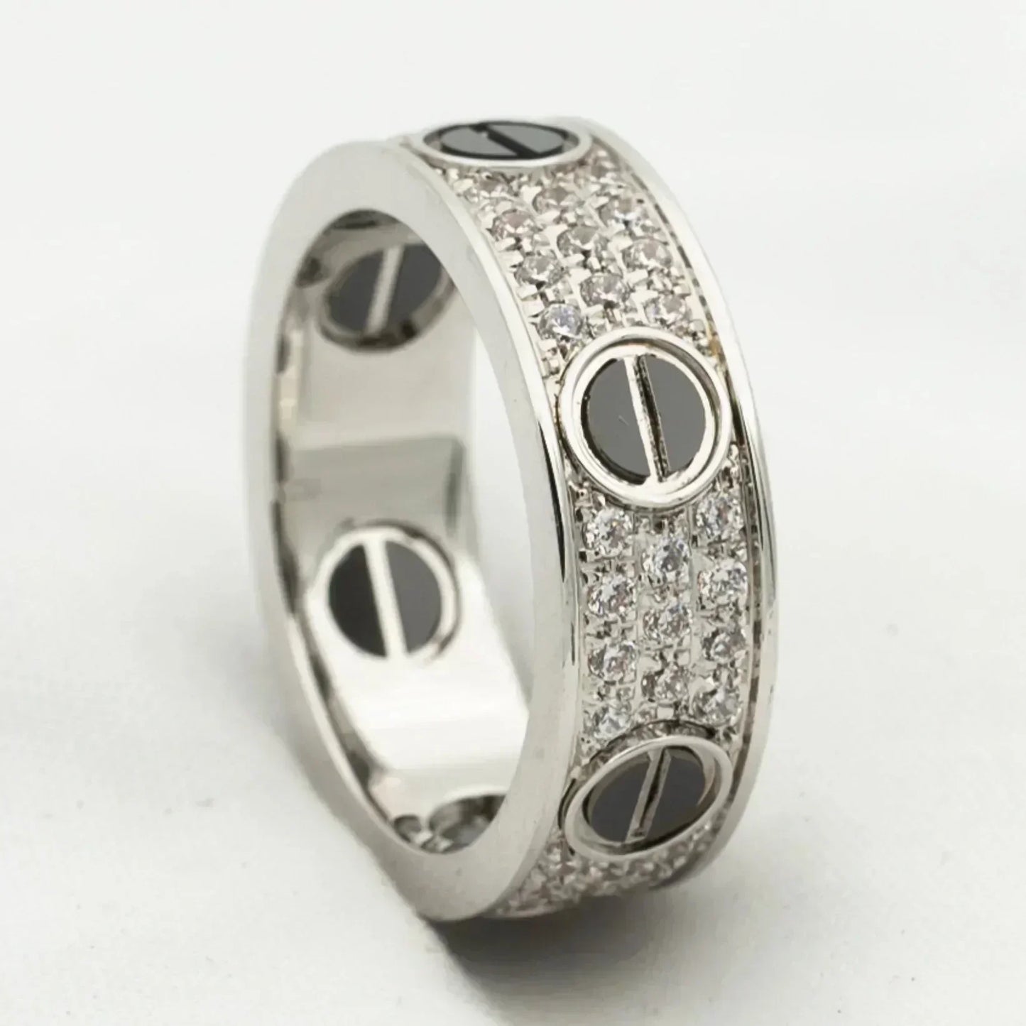 [AURORA]ラブリング 5.5mm ダイヤモンド パヴェ セラミック