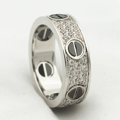 [AURORA]ラブリング 5.5mm ダイヤモンド パヴェ セラミック