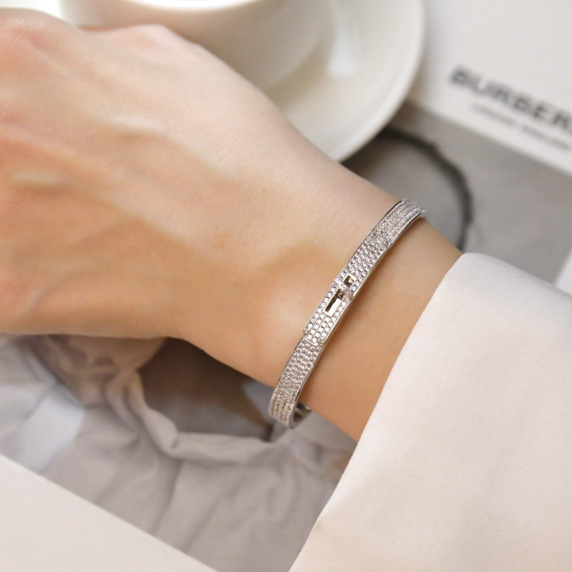 [AURORA]KELLY BRACELET DIAMOND PAVED