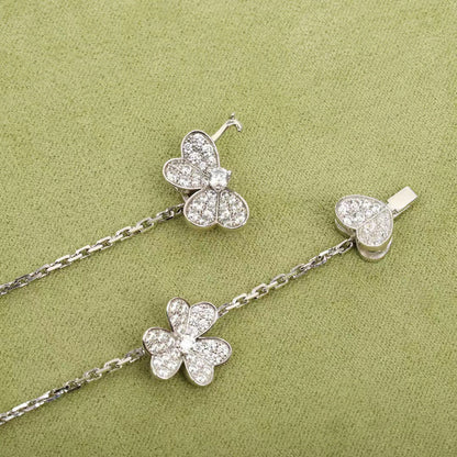 [Aurora]FRIVOLE SILVER 9 FLOWERS NECKLACE