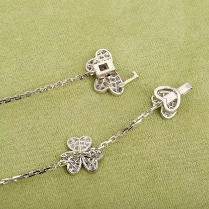 [Aurora]FRIVOLE SILVER 9 FLOWERS NECKLACE