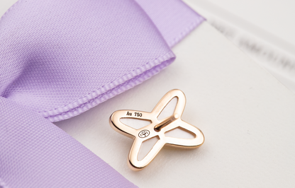 [AURORA]JEUX DE WHITE MOP OHRRINGE AUS ROSÉGOLD MIT DIAMANT