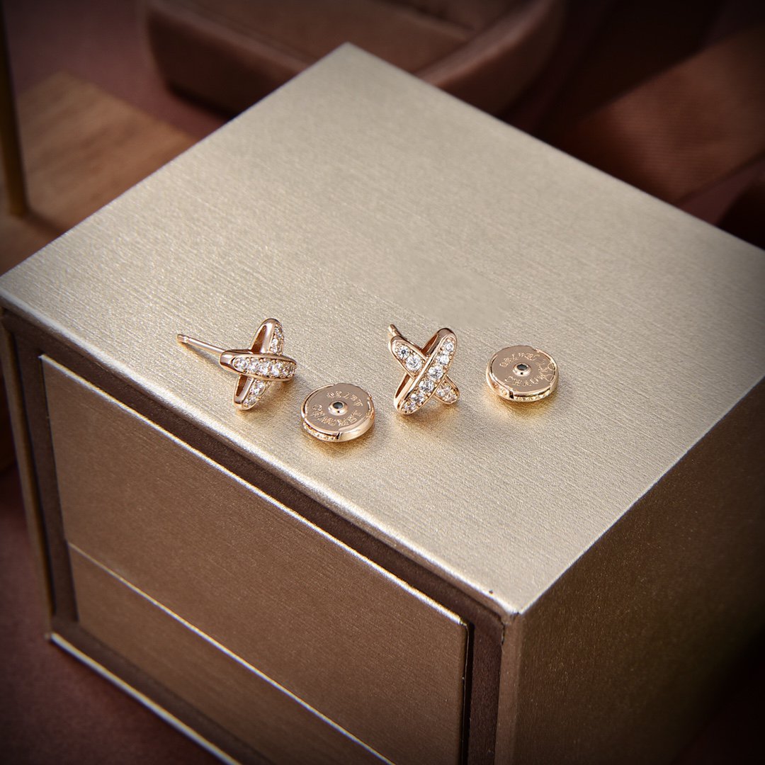 [Aurora]JEUX DE GOLD DIAMOND EARRINGS