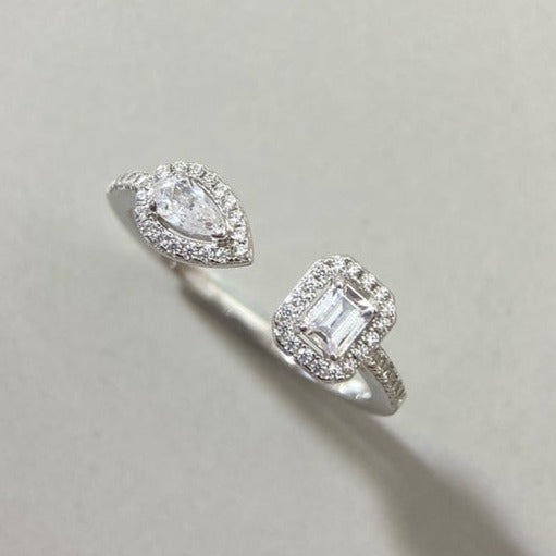 [AURORA]MY TWIN TOI & MOI SILVER DIAMOND RING