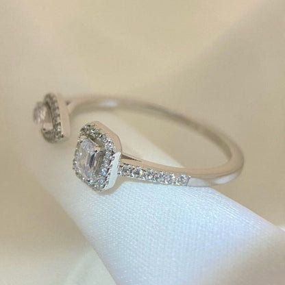[AURORA]MY TWIN TOI & MOI SILVER DIAMOND RING