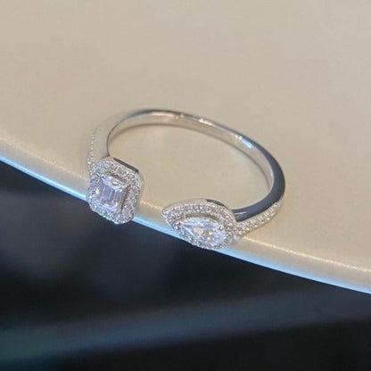 [AURORA]MY TWIN TOI & MOI SILVER DIAMOND RING