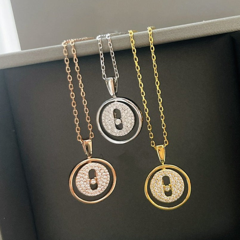 [AURORA]LUCKY MOVER PM PAVED NECKLACE