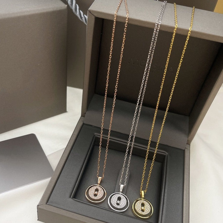 [AURORA]LUCKY MOVER PM PAVED NECKLACE