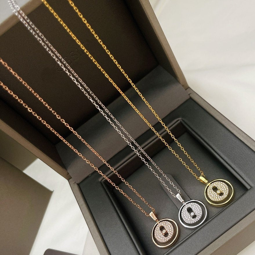 [AURORA]LUCKY MOVER PM PAVED NECKLACE