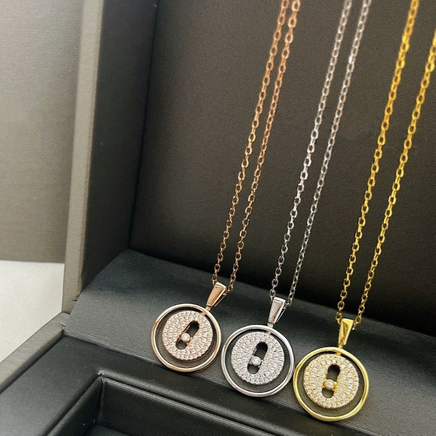 [AURORA]LUCKY MOVER PM PAVED NECKLACE