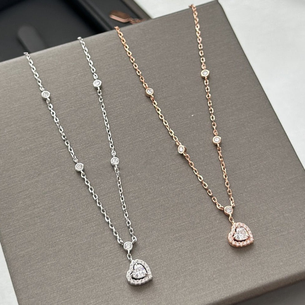 [AURORA]JOY HEART DIAMOND NECKLACE