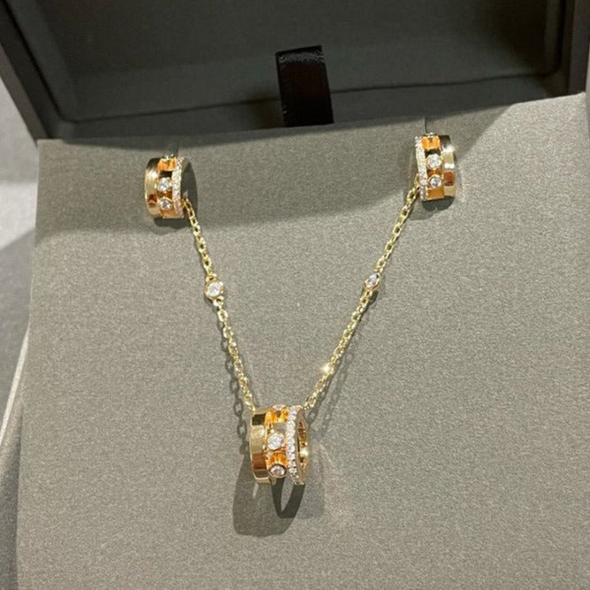 [AURORA]CHAIN MOVE ROMANE PEDAND NECKLACE