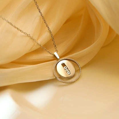 [AURORA]LUCKY MOVE MM SILVER DIAMOND NECKLACE
