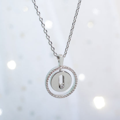 [AURORA]LUCKY MOVE PM NECKLACE SILVER DIAMOND