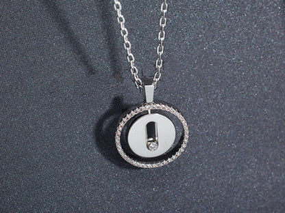 [AURORA]LUCKY MOVE PM NECKLACE SILVER DIAMOND
