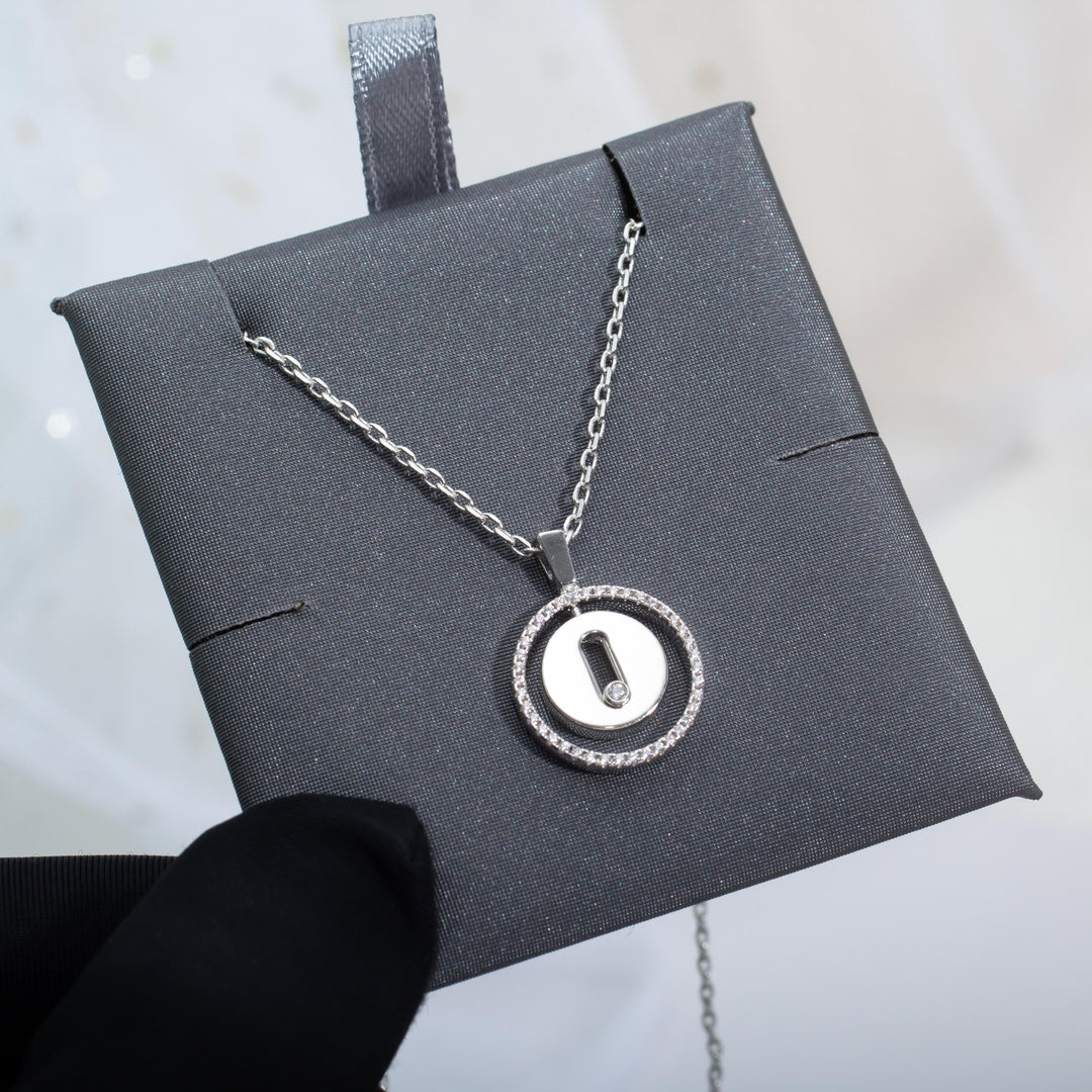[AURORA]LUCKY MOVE PM NECKLACE SILVER DIAMOND