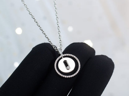 [AURORA]LUCKY MOVE PM NECKLACE SILVER DIAMOND