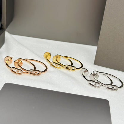[AURORA]CREOLES MOVE UNO PM DIAMOND EARRINGS