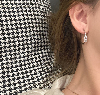 [AURORA]CREOLES MOVE UNO PM DIAMOND EARRINGS