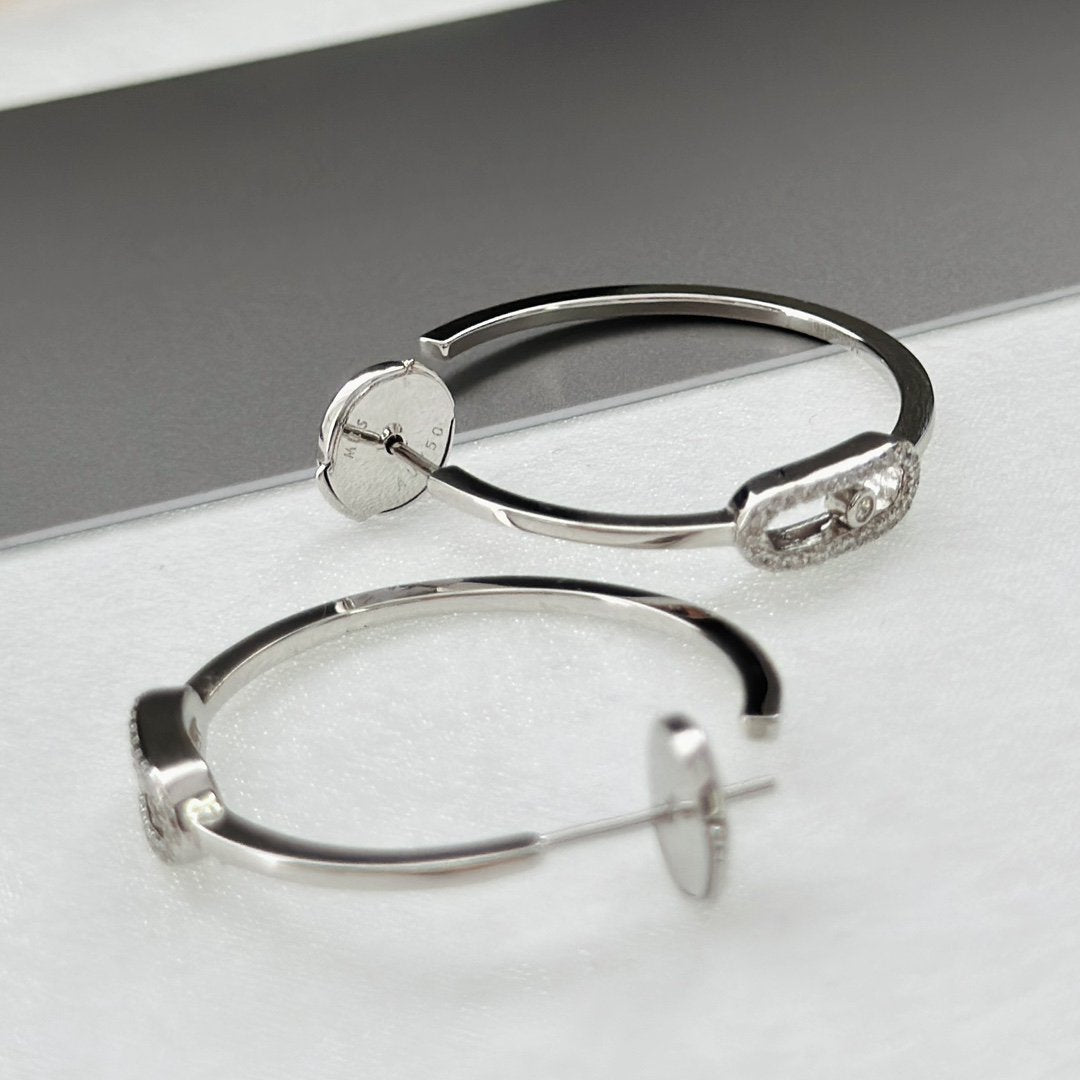 [AURORA]CREOLES MOVE UNO PM DIAMOND EARRINGS