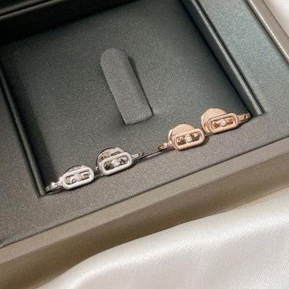 [AURORA]CREOLES MOVE UNO MINI 1 DIAMOND EARRINGS
