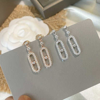 [AURORA]DORMEUSES MOVE UNO DIAMOND EARRINGS
