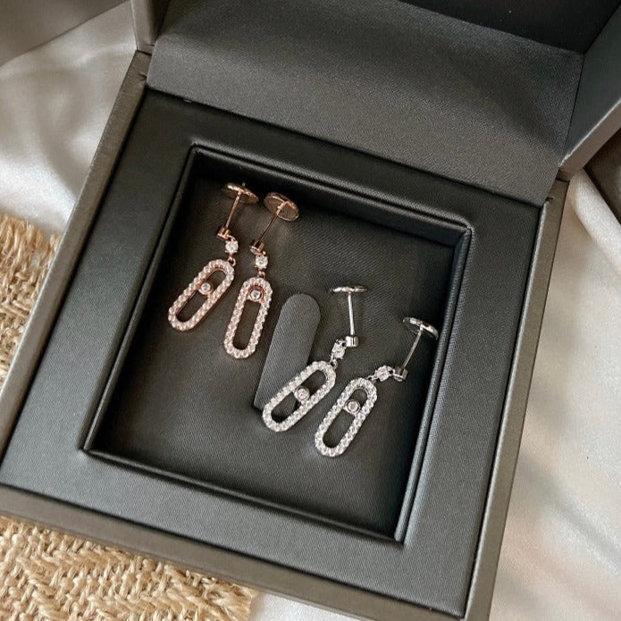 [AURORA]DORMEUSES MOVE UNO DIAMOND EARRINGS