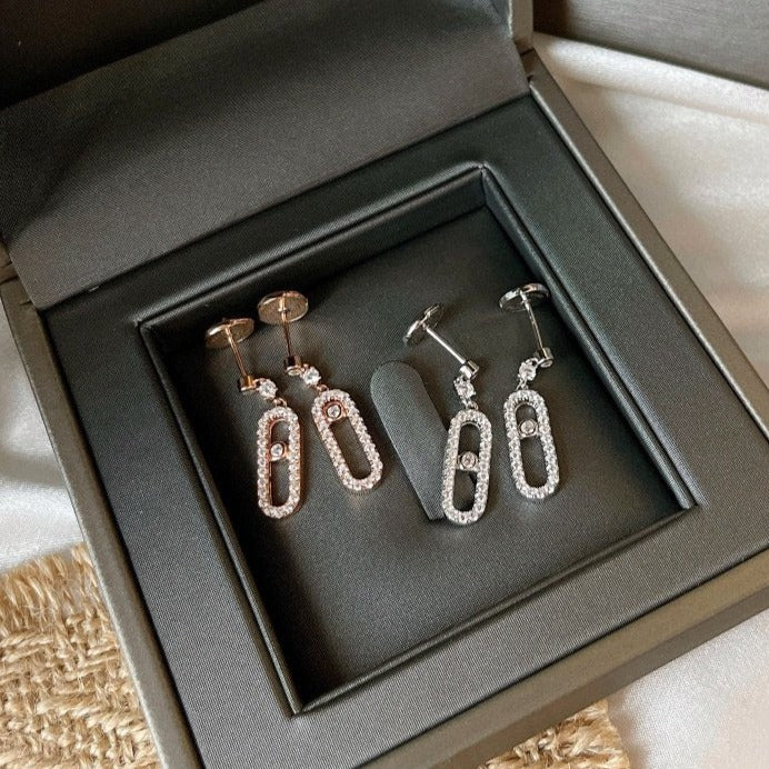 [AURORA]DORMEUSES MOVE UNO DIAMOND EARRINGS
