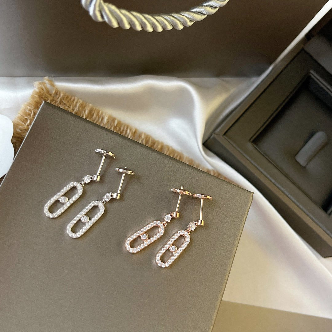 [AURORA]DORMEUSES MOVE UNO DIAMOND EARRINGS