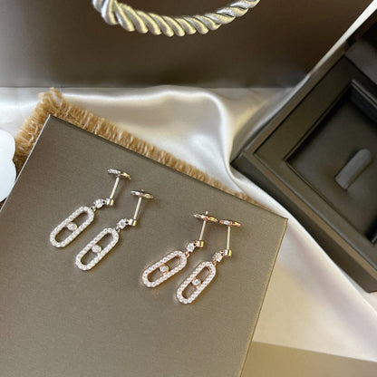[AURORA]DORMEUSES MOVE UNO DIAMOND EARRINGS