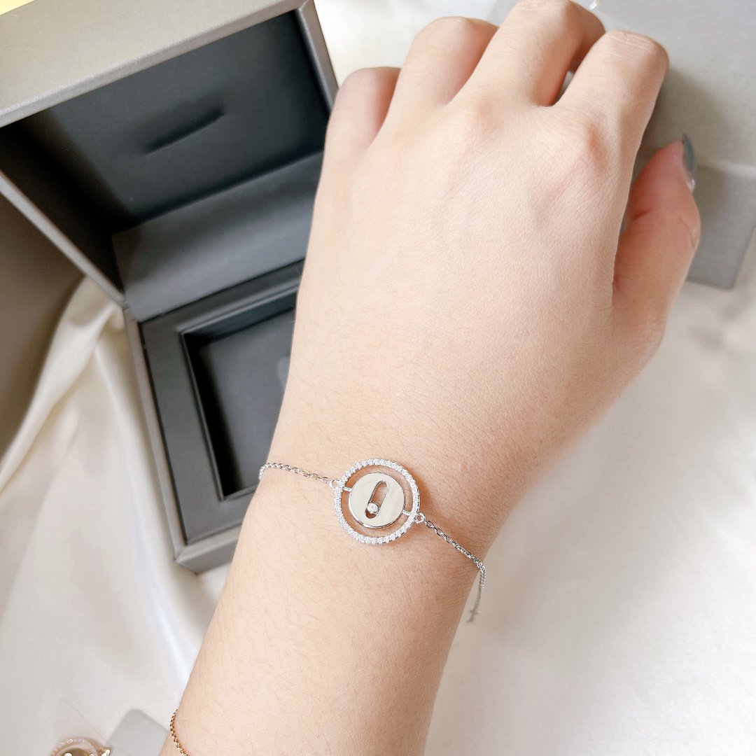 [AURORA]LUCKY MOVE PAVED DIAMOND BRACELET