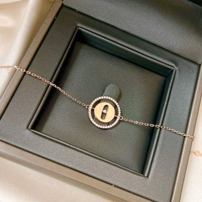 [AURORA]LUCKY MOVE PAVED DIAMOND BRACELET