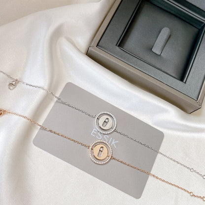 [AURORA]LUCKY MOVE PAVED DIAMOND BRACELET