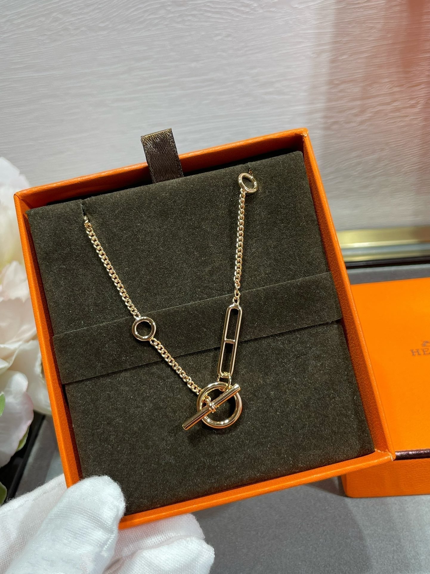 [AURORA]HM STERLING CHAINE D'ANCRE HEART