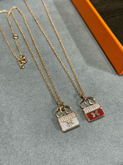 [Aurora]H CIRCE MOISSANITE PENDANT NECKLACE GOLD