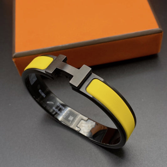 [Aurora]CLIC HM SO BLACK YELLOW BRACELET
