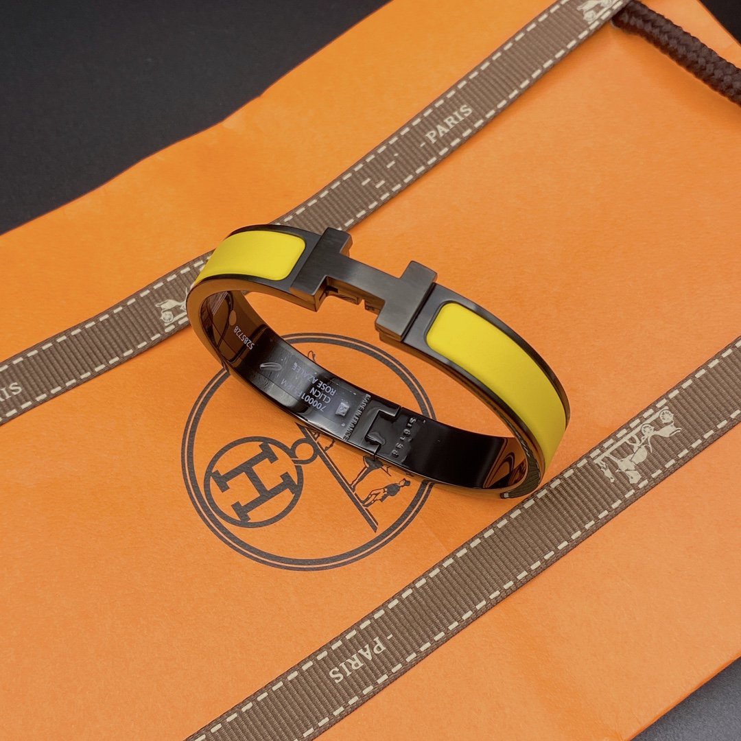 [Aurora]CLIC HM SO BLACK YELLOW BRACELET