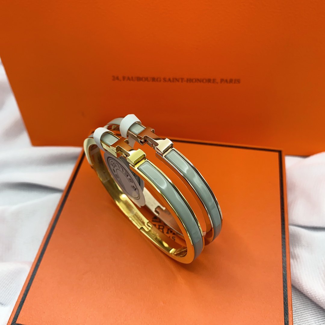 [AURORA]CLASSIC HM CLIC GREEN 8MM ENAMEL BRACELET