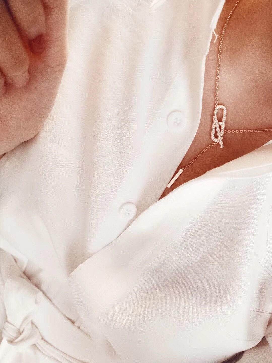 [AURORA]HM FIRE PIG NOSE NECKLACE TRENDY STREET