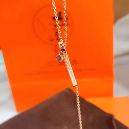 [AURORA]HM NECKLACE PLATINUM ROSE GOLD DIAMOND