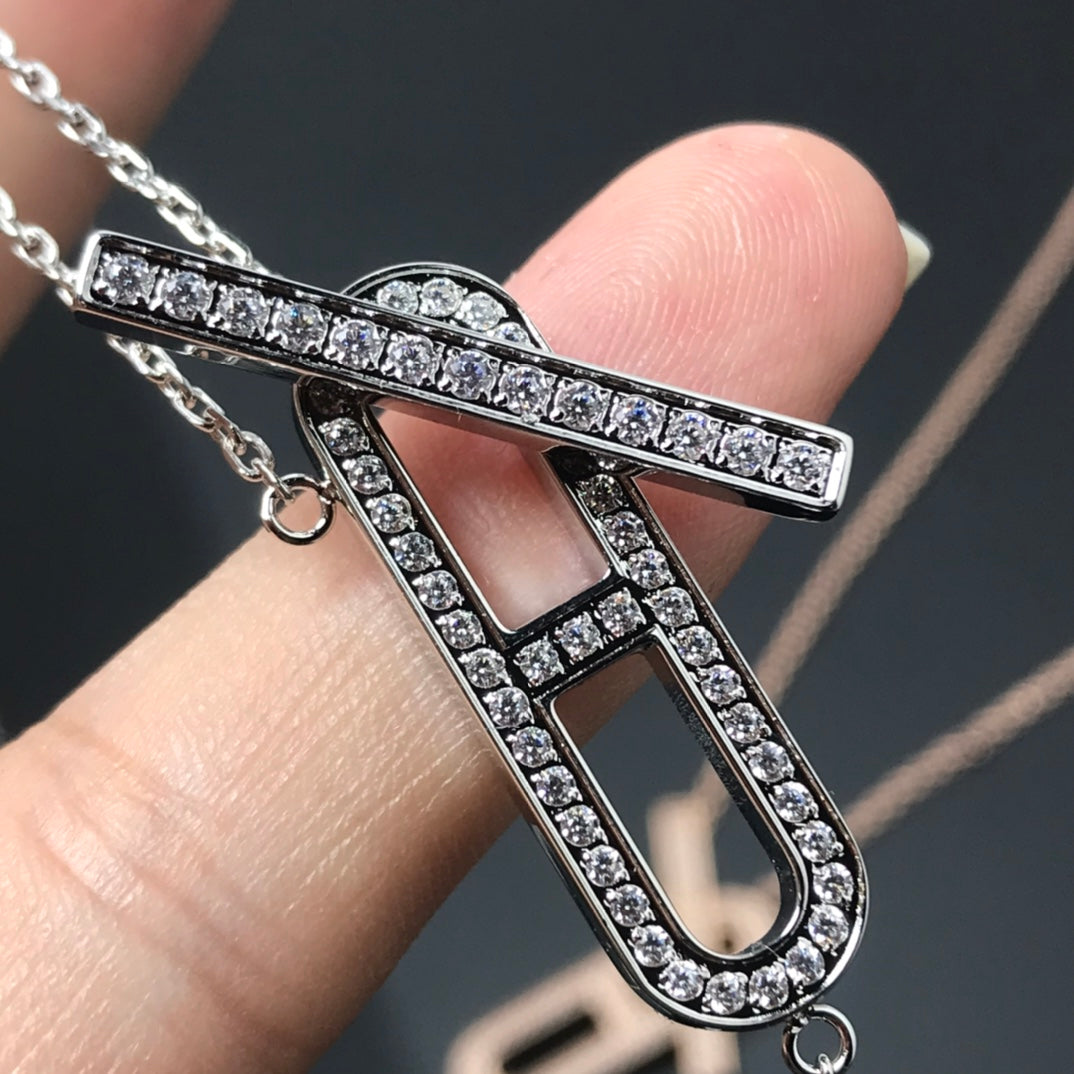 [AURORA]HM NECKLACE PLATINUM ROSE GOLD DIAMOND
