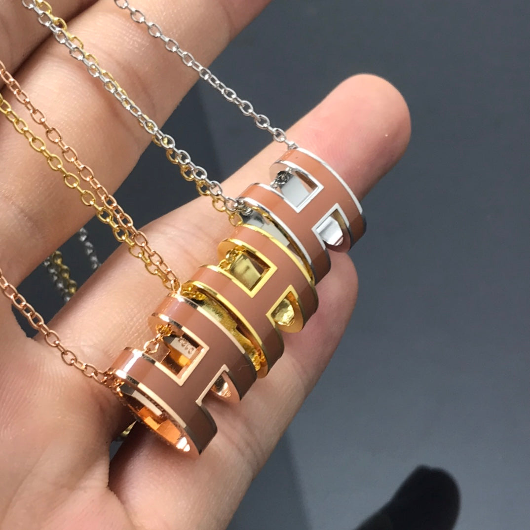 [Aurora]H NECKLACE BROWN
