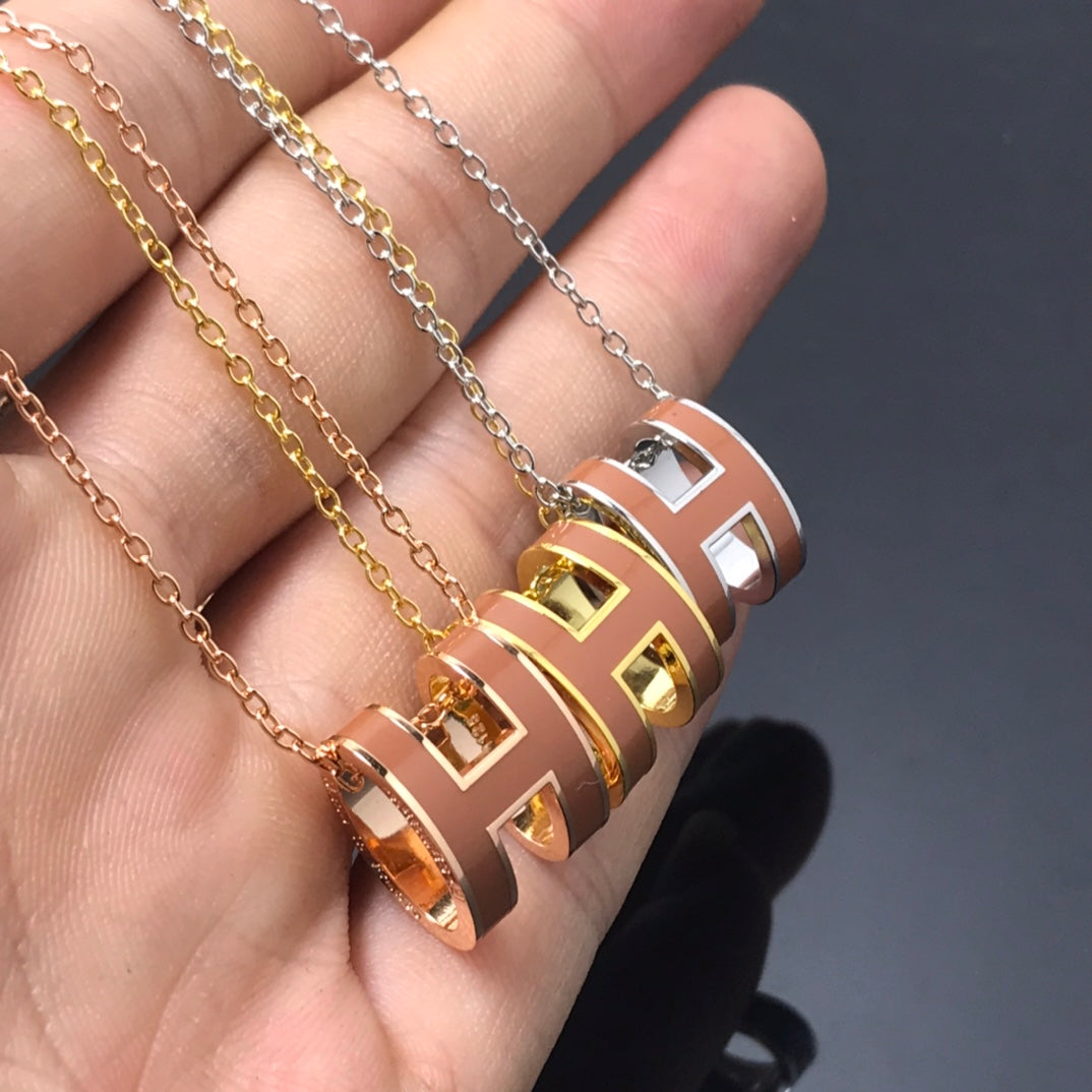[Aurora]H NECKLACE BROWN