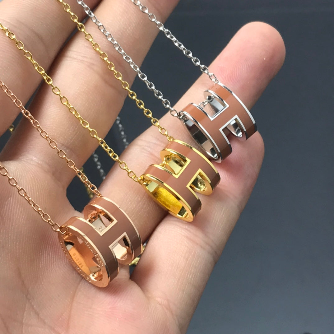 [Aurora]H NECKLACE BROWN
